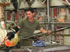 We passed a factory where this glass blower was working.